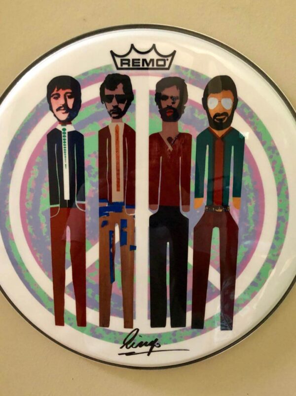 4 Wooden Men 2 Drum Head