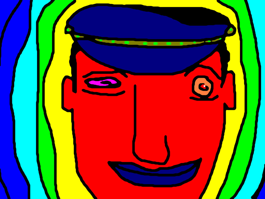 Man In Blue Hat